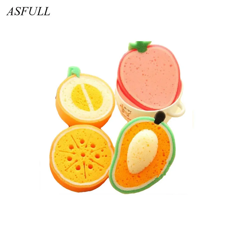 Кухонная Губка ASFULL для очистки фруктов 4 шт. прочные кухонные принадлежности