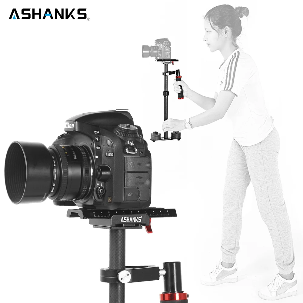 ASHANKS углеродное волокно 57 см/22,4 ''Ручной Стабилизатор Steadycam для DSLR Steadicam Canon sony Nikon GoPro AEE DSLR видеокамера