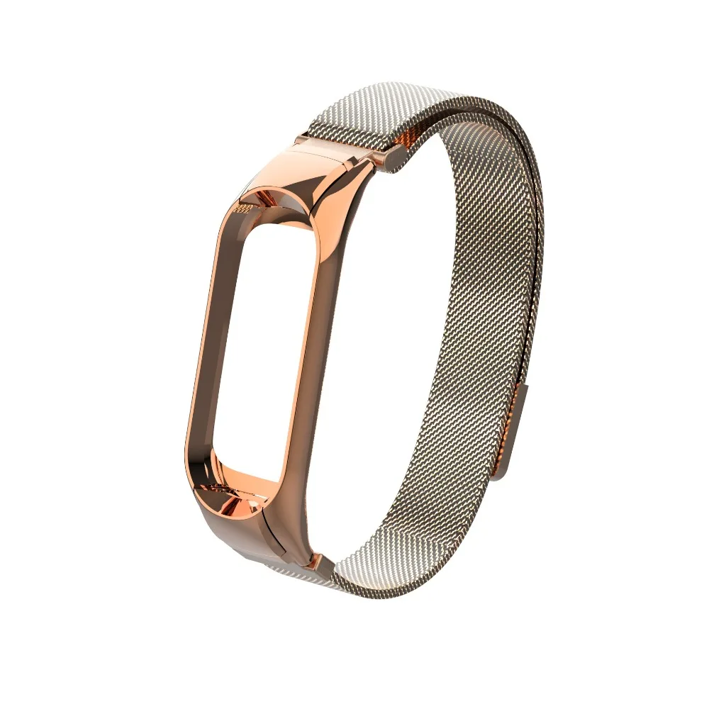 Миланский магнитный ремешок для Xiao Mi Band 3 из нержавеющей стали наручных часов