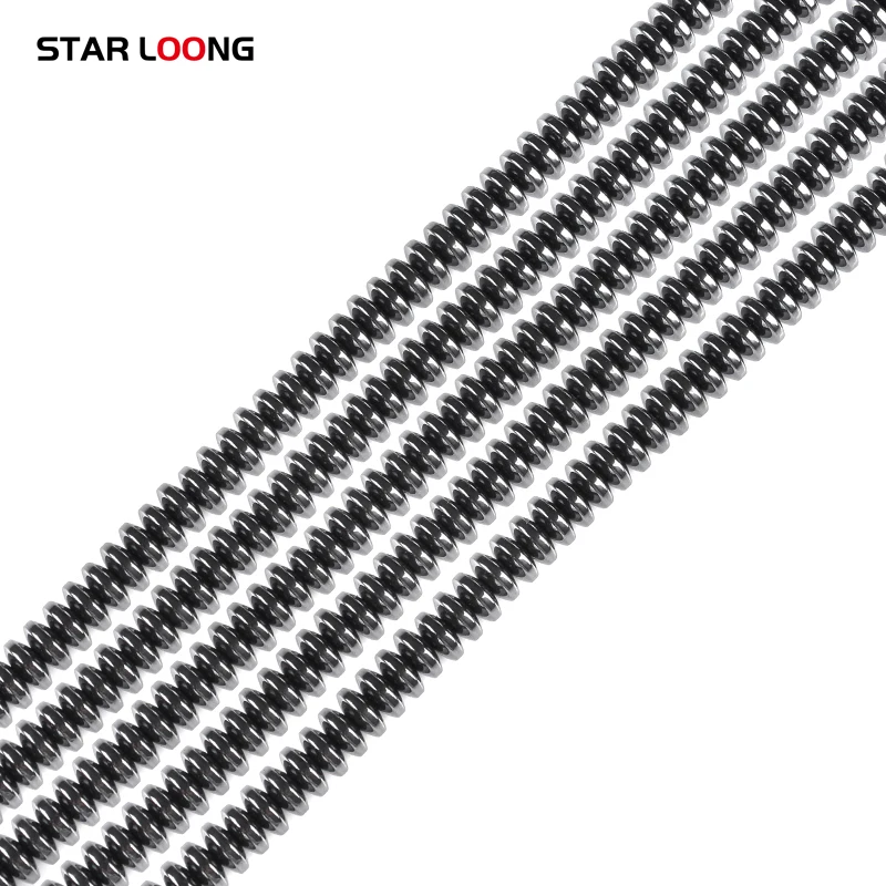 Бусины из гематита выпуклая Форма цилиндра черные бусины натурального камня для