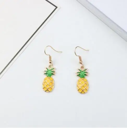 Na132 (ожерелье + серьги) 2018 новый милый модный костюм мультяшный ананас Сплав