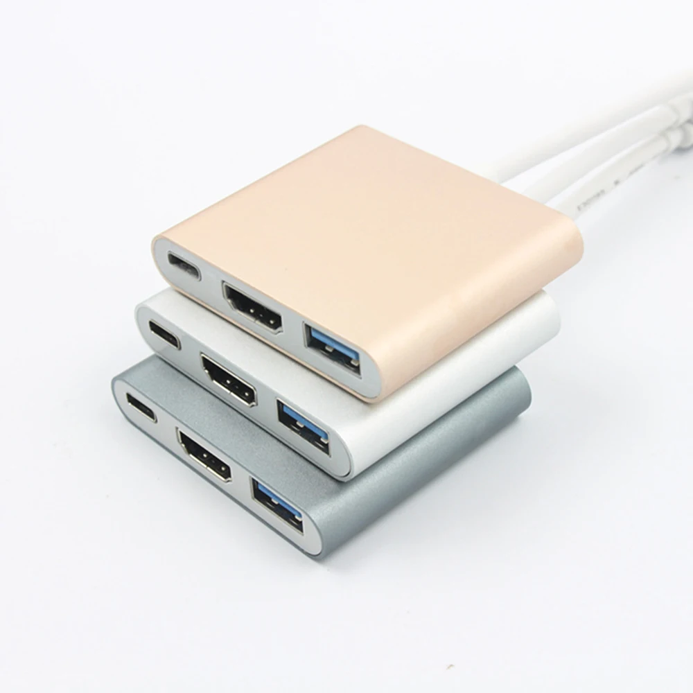 Адаптеры для 3 в 1 type C USB на USB-C 4 K HDMI 0 адаптеры-конвертеры концентратор Macbook Lot |