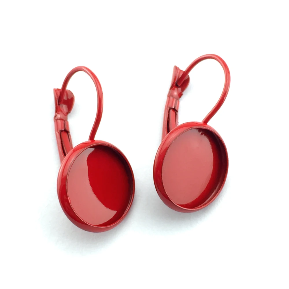ZEROUP 12 мм 10 шт. Крючки Круглый Многоцветный Покрытием Кабошон Камея Лоток