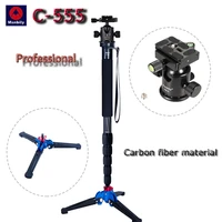 c 555 carbon fiber portable professional digital slr camera monopod travel photography bracket chassis and ball head package