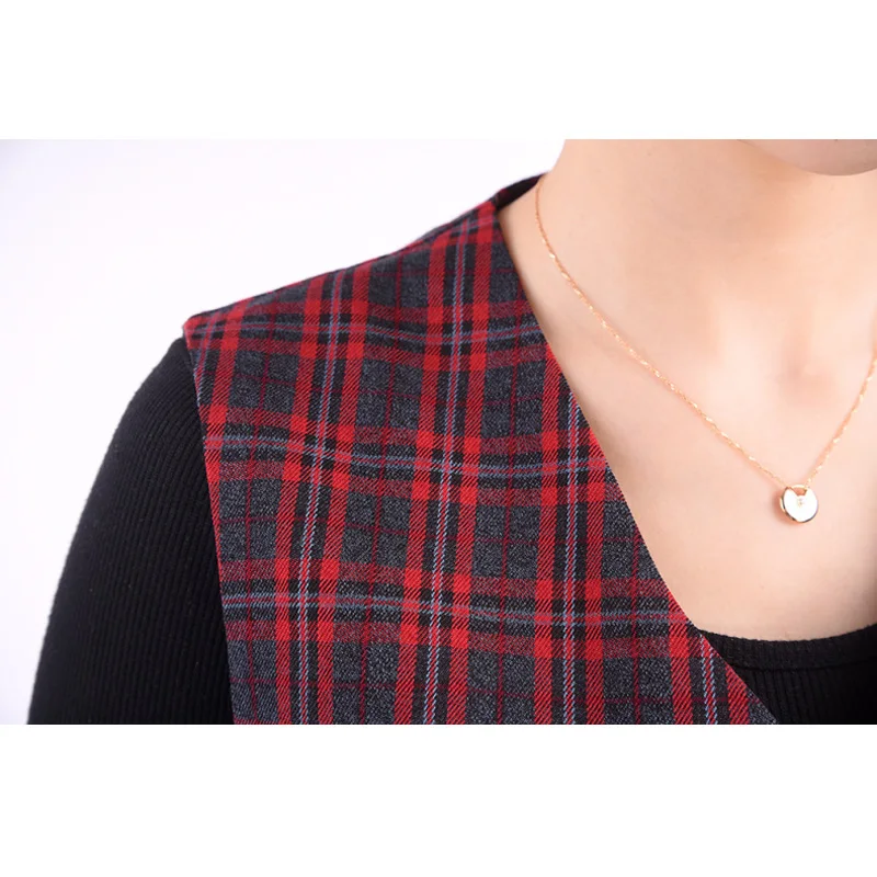 Женская короткая жилетка среднего возраста Весенняя Повседневная тонкая