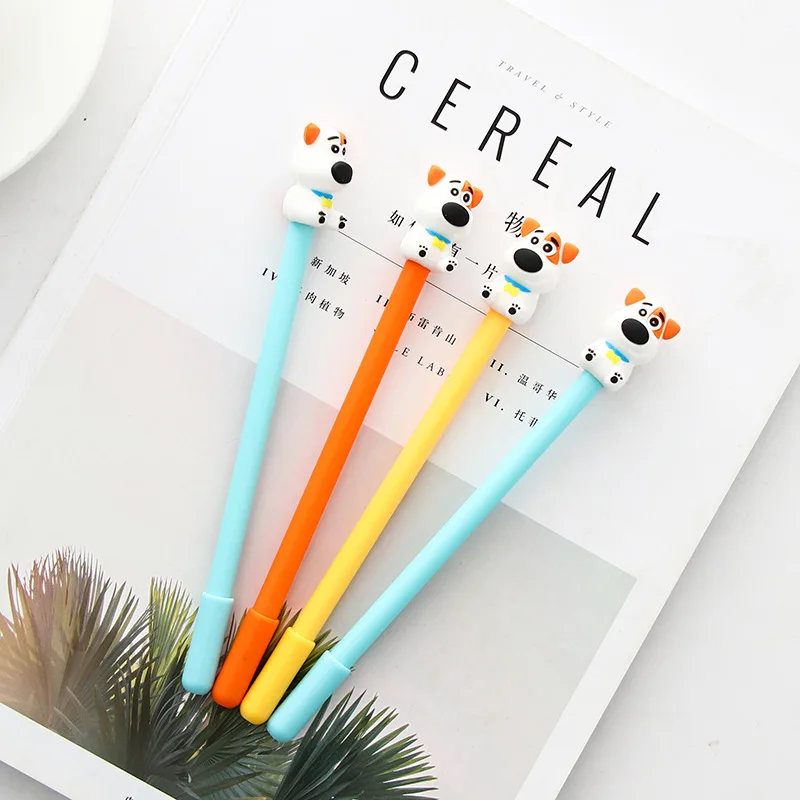 

Cute puppy neutral pen 0.5mm black water-based creative exam ball-point pen stationery