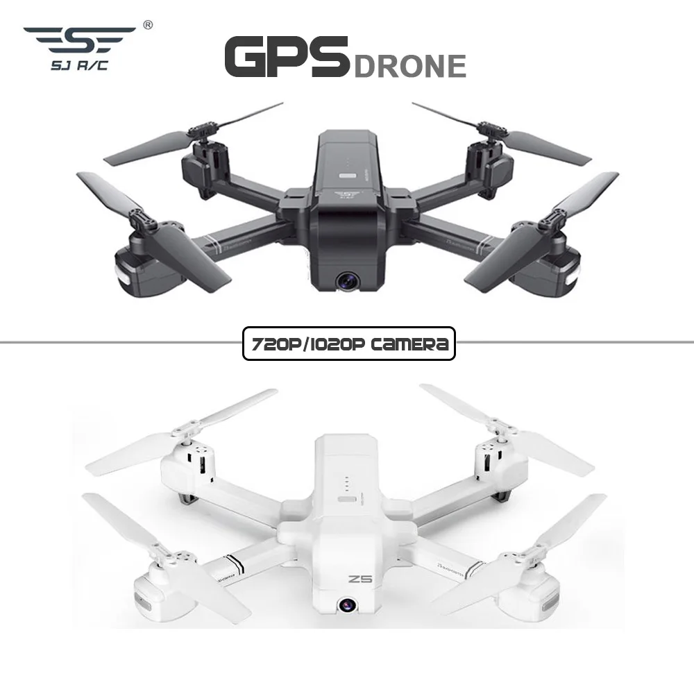 2019 Новый SJRC Z5 с HD 720 P/1080 P Камера Дрон GPS 5G Wi Fi FPV высота Удержание следовать