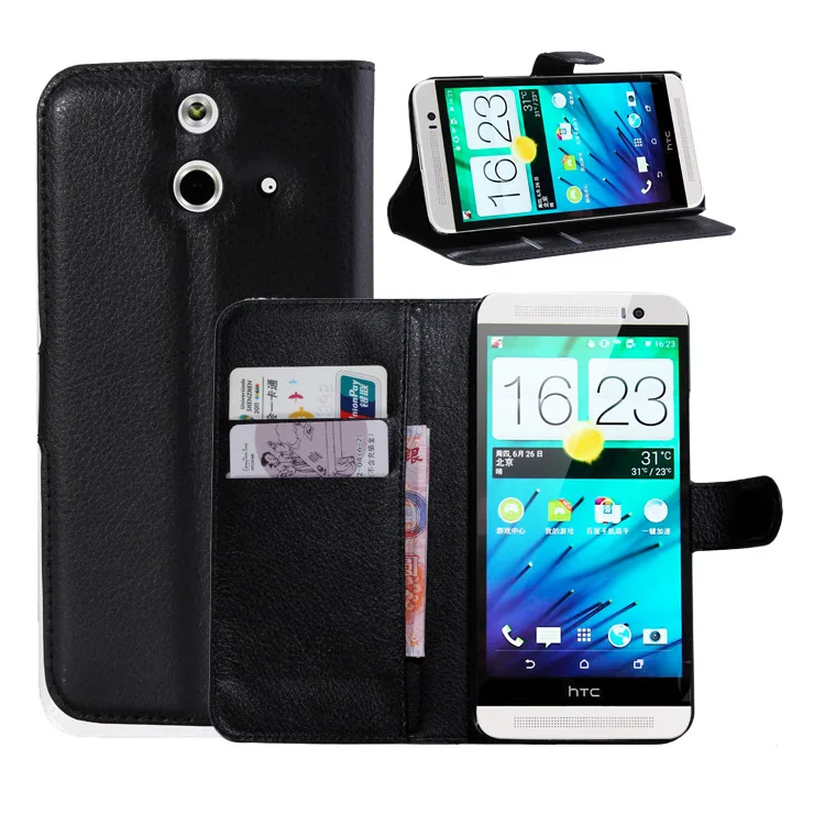 Кожаный бумажник стенд флип слот чехол для HTC One E8 |