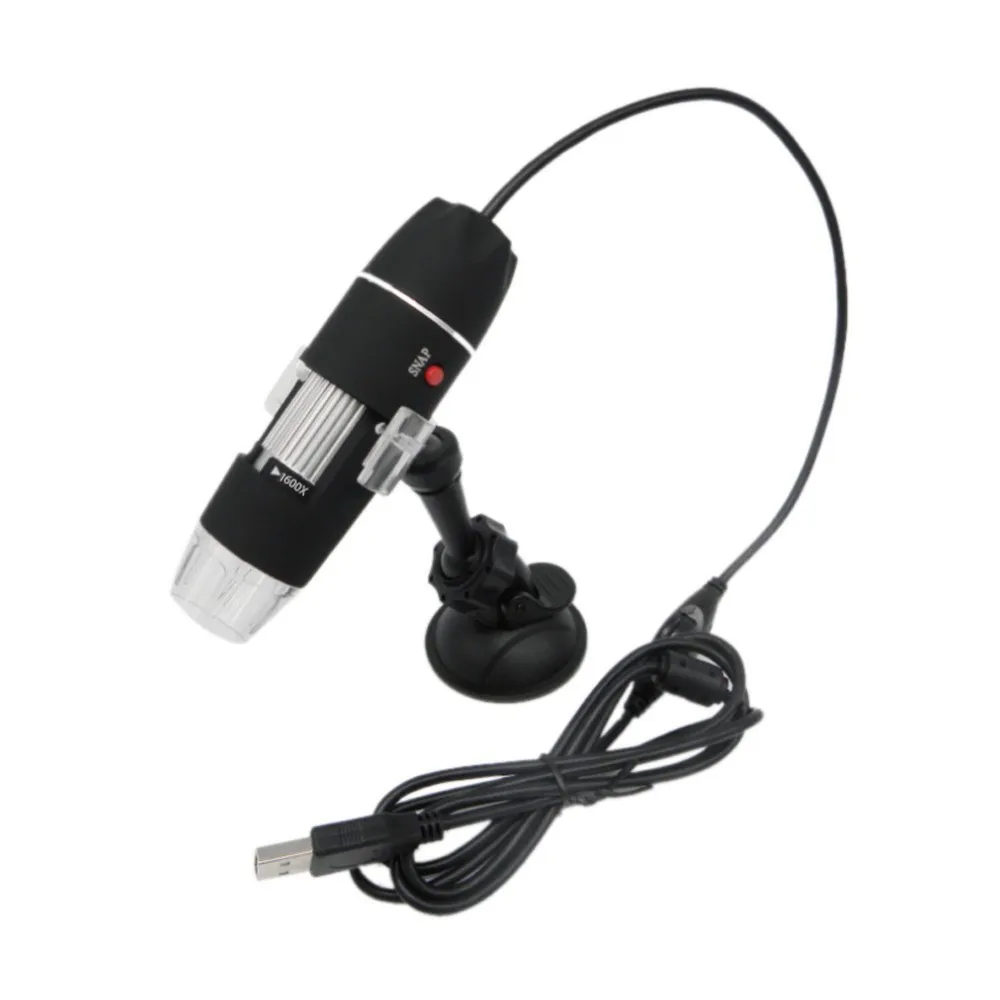 Mega píxeles 1600X 8 LED Microscopio Digital cámara endoscopio USB Microscopio lupa estéreo electrónica pinzas aumento