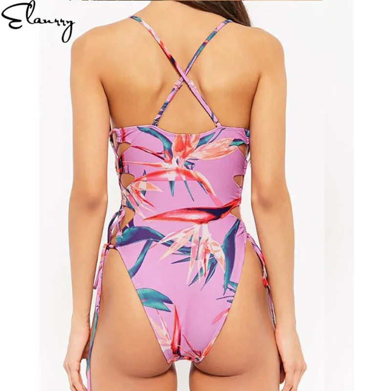 2019 одна часть без спинки Купальник с высокими плавками женский сексуальный