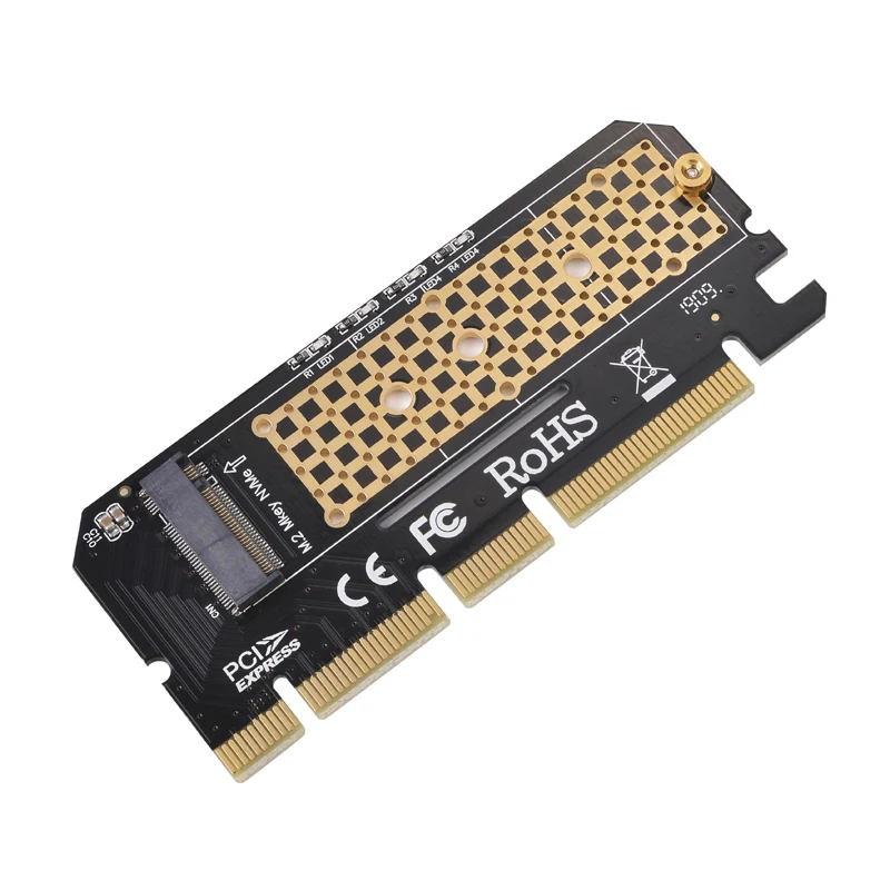 Адаптер расширения PCIE для M2 светодиодный адаптер M.2 NVMe SSD NGFF PCI Express 3 0 X4 X8 X16|Платы