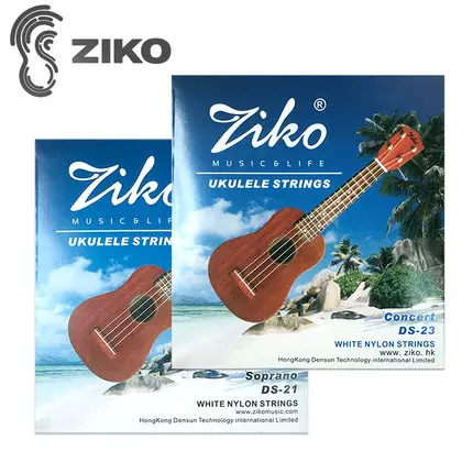 

Ziko White Nylon Ukulele Strings, Available in Soprano and Concert