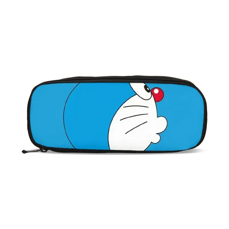 Япония Стиль Doraemon холст пенал для карандашей с рисунком подростков обувь для девочек Организатор кошелек мальчиков сумка хранения ребенок мультфильм - Цвет: Армейский зеленый