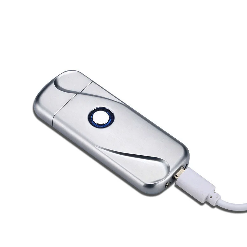 Умная светодиодная Зажигалка для зарядки через USB Индукционная металлическая