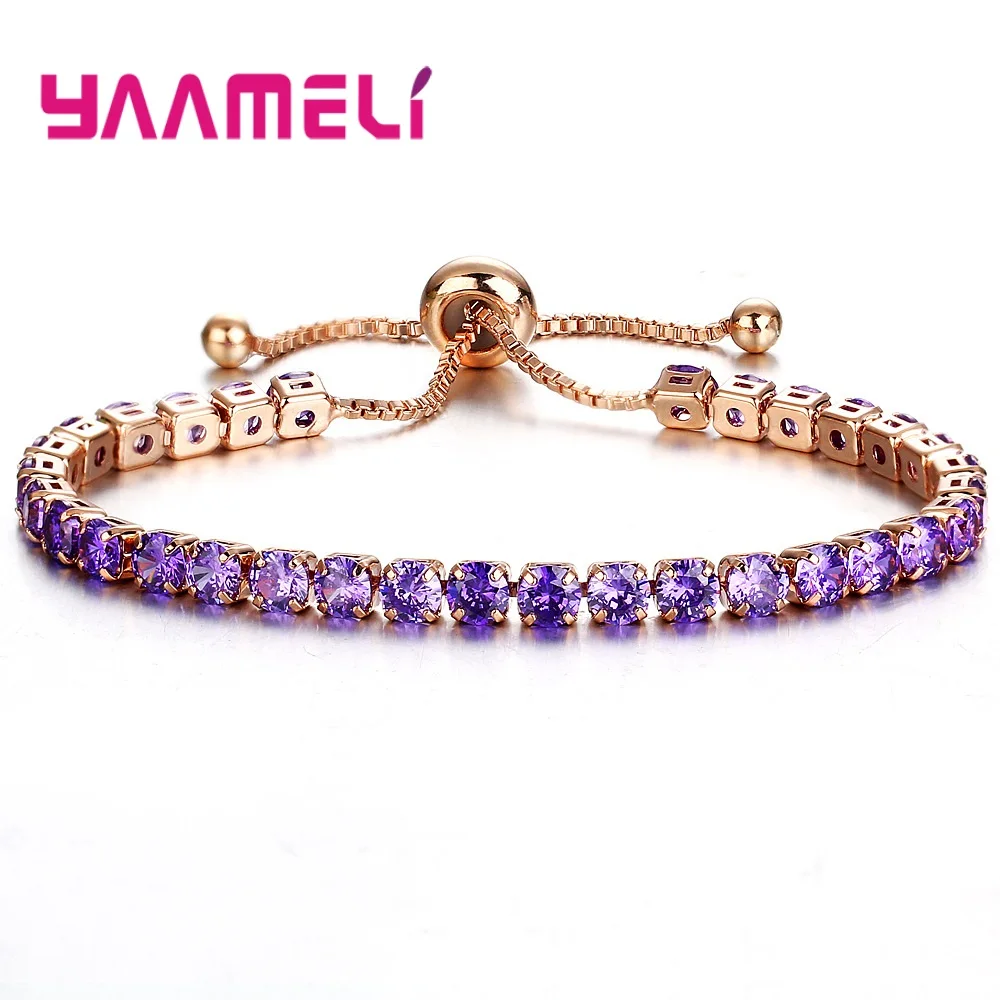 Purple Новая Мода Королевский стиль женский браслет хрустальные браслеты-подарки Ювелирные аксессуары фантастический Браслет Брелок Горячая Распродажа - Окраска металла: Purple