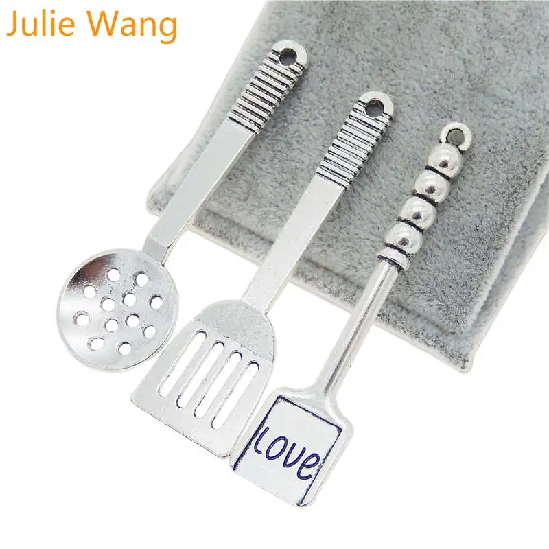 Julie Wang 3 шт. смешанный шпатель шармы кухонный инструмент из сплава античное