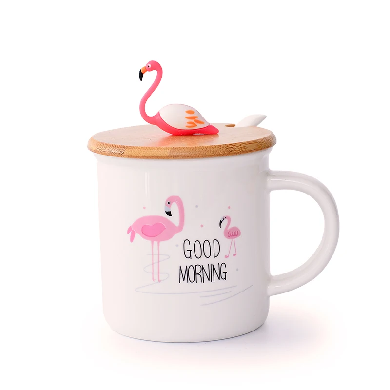 Креативные керамические кружки Фламинго чай молоко вода кофе кружка стакан с
