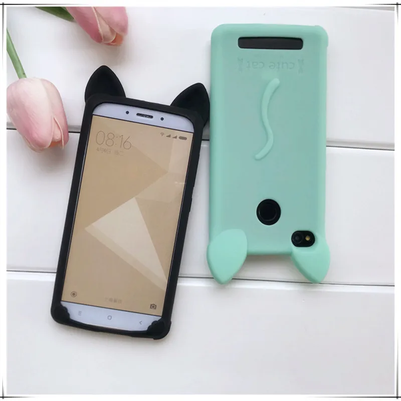 Xiaomi Redmi 3S Case Cover Cute 3D Cat Ear Cartoon Soft Silicone Gel For 3 S phone case redmi Pro |