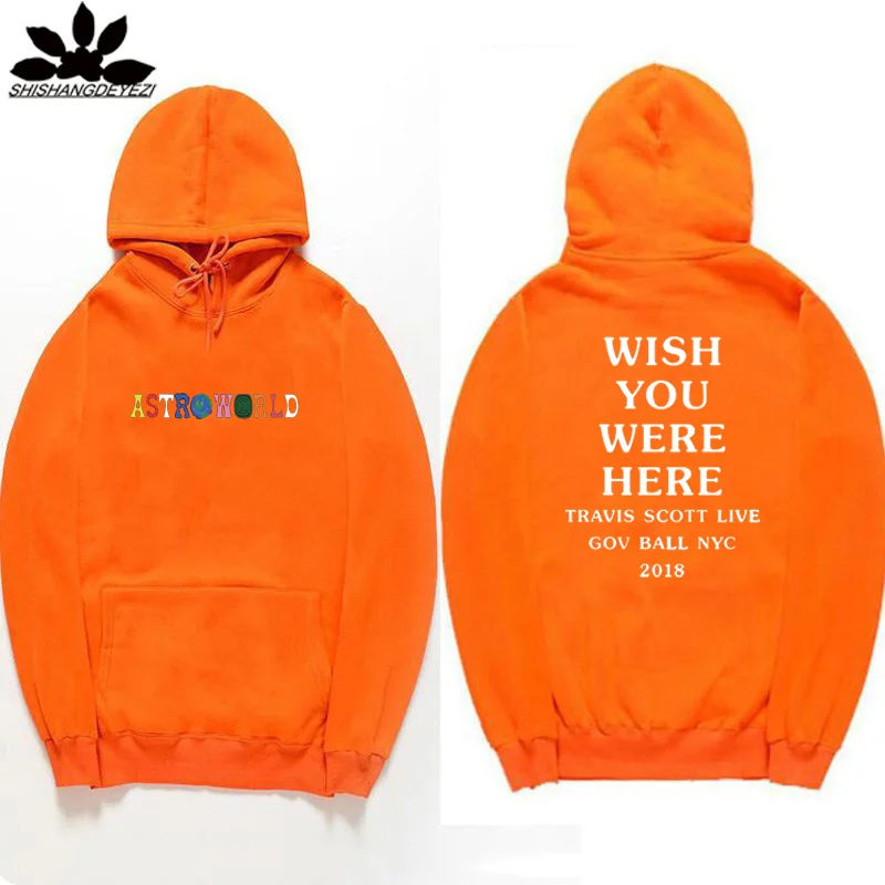 Трэвисс Скотт ASTROWORLD WISH YOU WAS HERE толстовки модные буквы ASTROWORLD Толстовка уличная Мужская Женская пуловер Толстовка