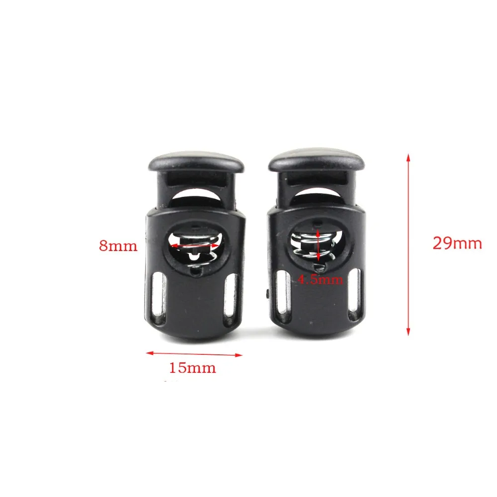 25 шт. в упаковке цветной фиксатор для шнура заглушка тумблер АБС-пластик черный