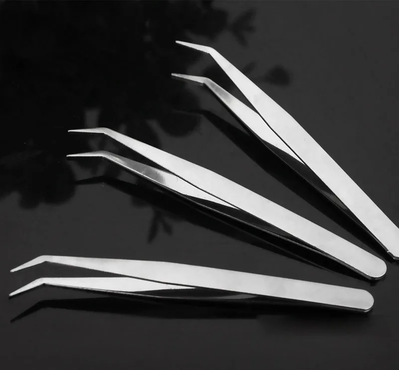 6 штук упак. высококачественные прямые и изогнутые щипцы щипчики из нержавеющей