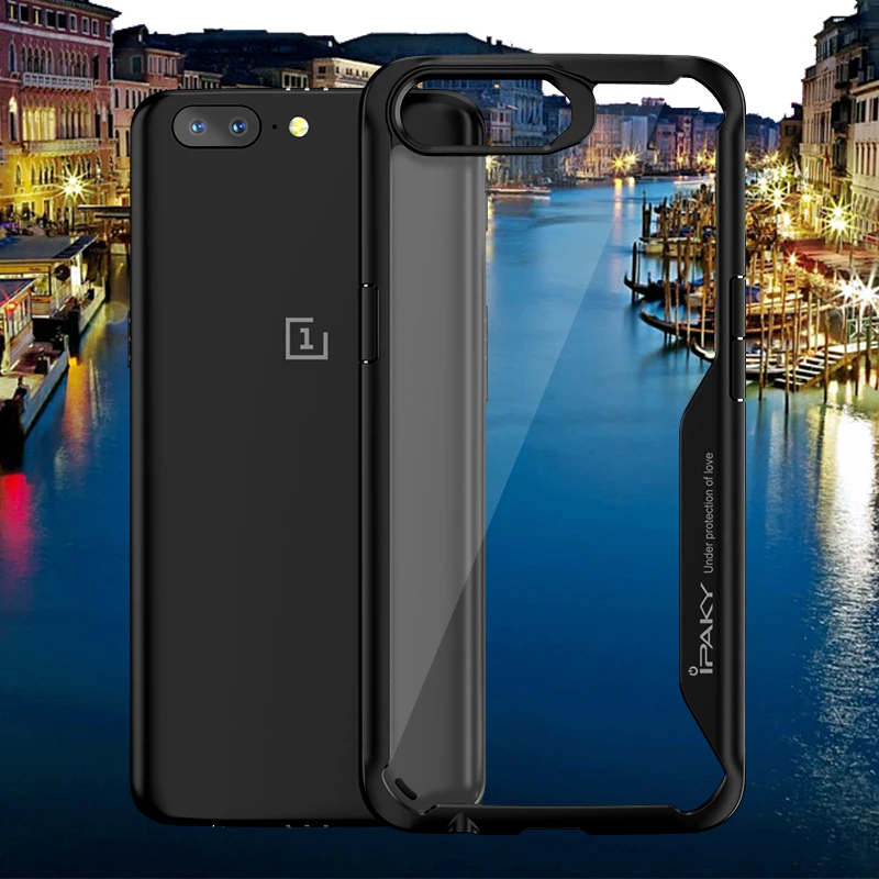 Чехол IPAKY для Oneplus 6 силиконовый гибридный Прозрачный чехол 5 5T One Plus 7/1 + 7