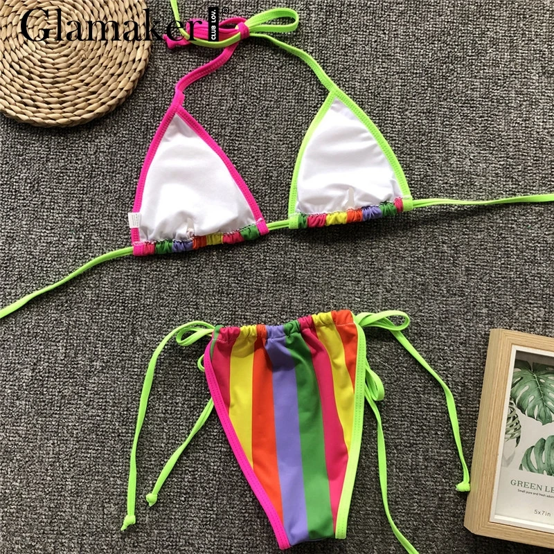 Glamaker, экстремальный, микро, на шнуровке, сексуальный, боди, женский, летний, пуш-ап, купальник, женский комбинезон хальтер, стринги, треугольник, Пляжное боди