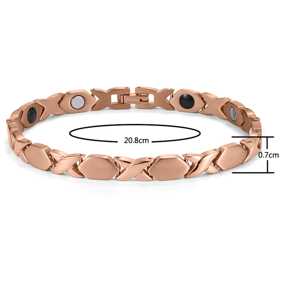 Модный Магнитный титановый браслет WelMag для здоровья спортивные мужские браслеты
