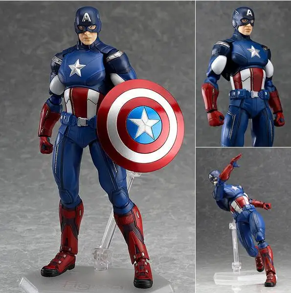 Marvel Мстители 3 Капитан Америка Figma 226 ПВХ фигурка Коллекционная модель игрушки 16