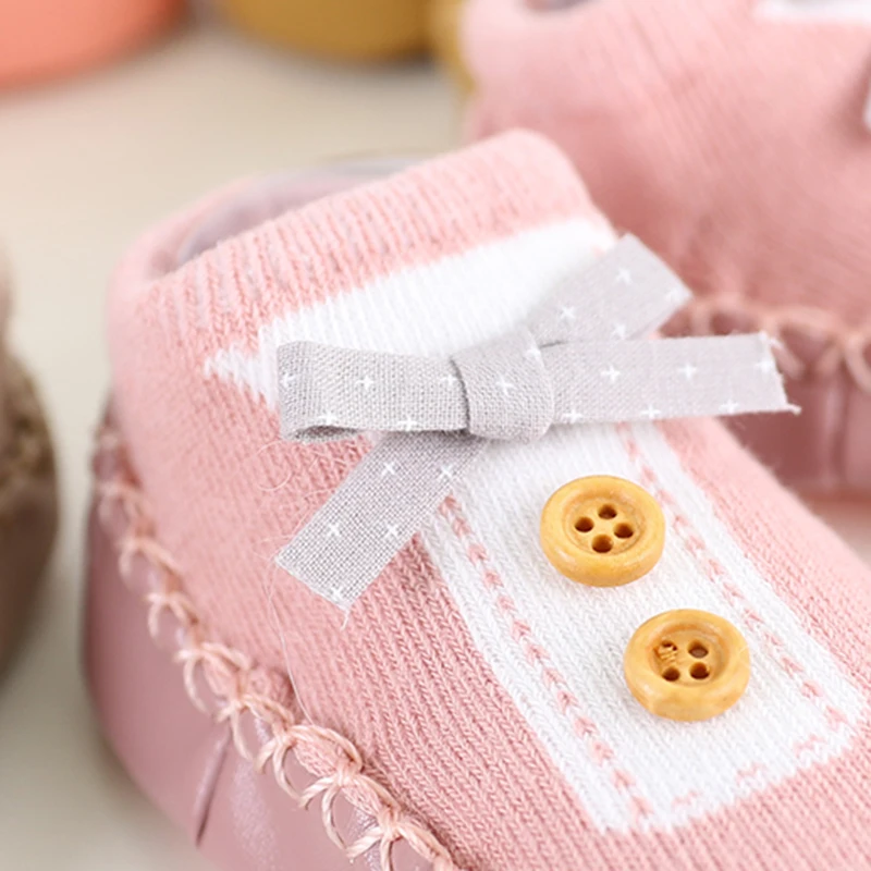 Носки для новорожденных обувь с забавным бантом и галстуком маленьких девочек