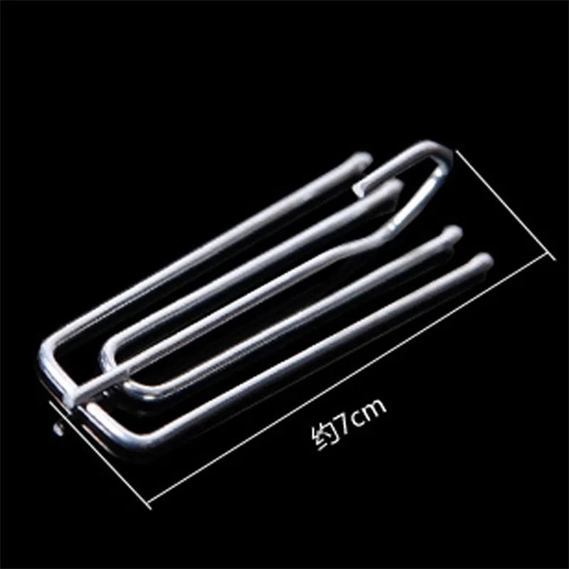 Silver 10 шт./лот из нержавеющей стали карниз для штор кольцо крюк рельсы крючки для штор ленты аксессуары ловит для Cortina cp056 и 20 - Цвет: Silver