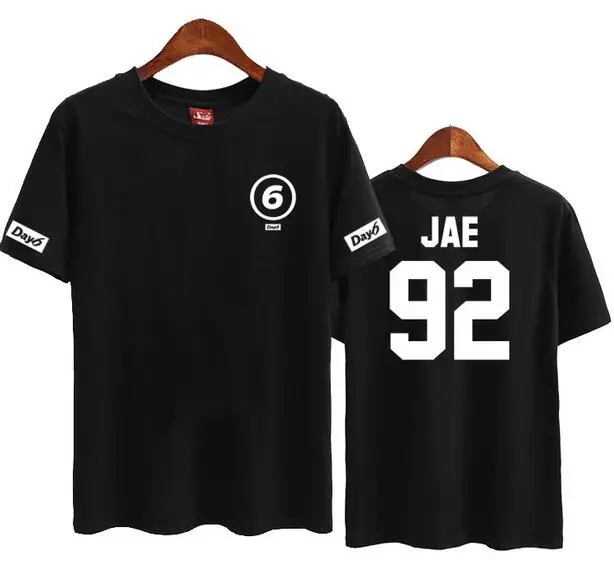 Летняя футболка Kpop с круглым вырезом и коротким рукавом принтом имени участника