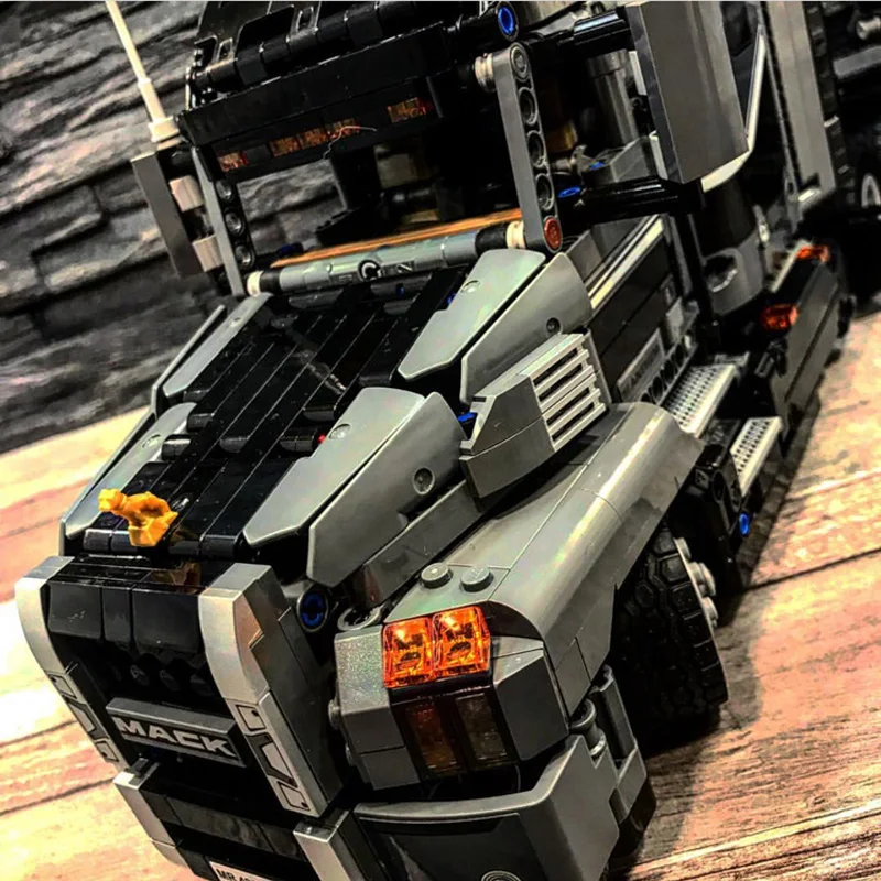 20076, 2906 шт, серия Technic, большие наборы грузовиков Mack, совместимые с 42078 строительными блоками, кирпичи, Развивающие детские игрушки
