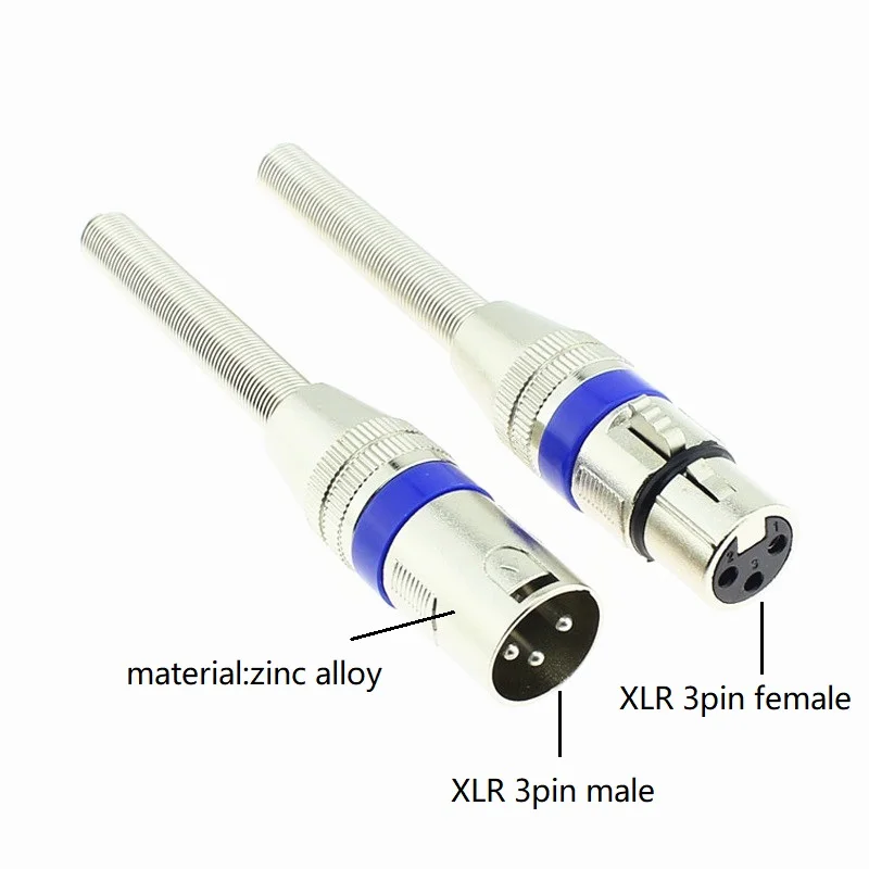 5 шт./лот никелированный 3pin Мужской и Женский XLR аудио кабель MIC разъем для