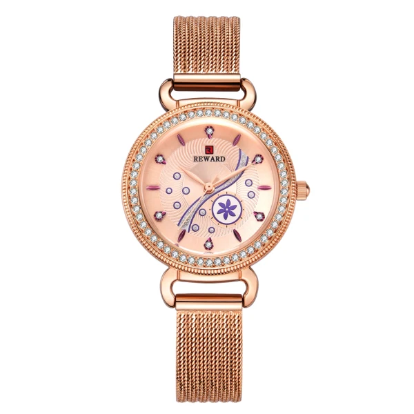 rose gold Роскошные золотые часы от ведущего бренда, женские часы с бриллиантами, водонепроницаемые Модные женские часы, женские часы, часы zegarek damski - Цвет: rose gold