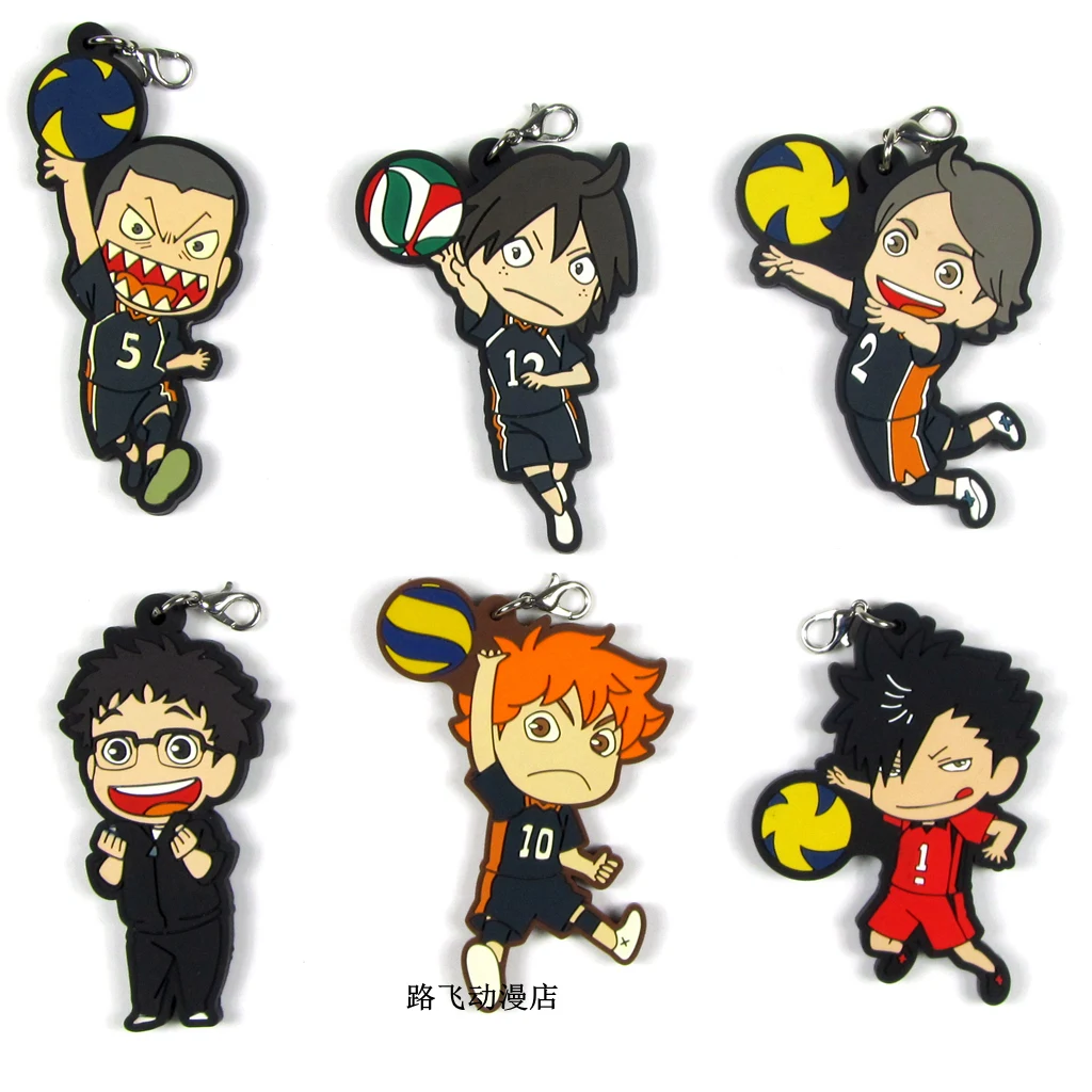 Аниме модель Haikyuu фигурка Хината Shoyo Tanaka Ryunosuke Takeda Iitetsu Sugawara Koushi резиновый брелок