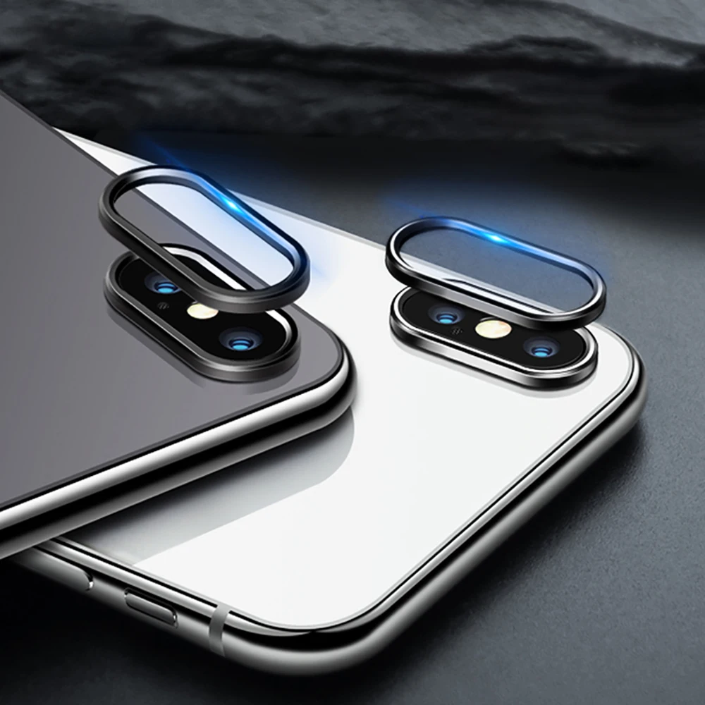 Крышка кольца объектива для IPhone X защита задней камеры Aero Aluminium круг Мини Черный