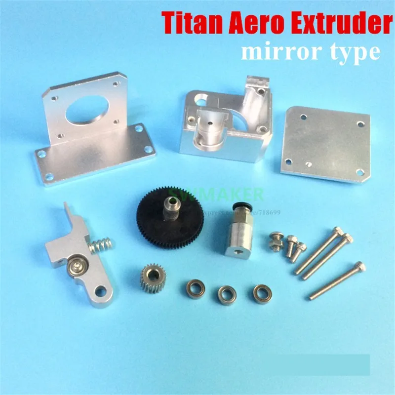 Mirror type All metal Prusa i3 MK2 Titan Aero extruder kit with motor + E3D Heat sink V6 hotend j-head | Компьютеры и офис