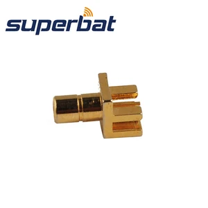 Superbat 10 шт. SMB сквозное отверстие гнездо монтажа печатной платы 250 В позолоченный 50 Ом RF коаксиальный разъем