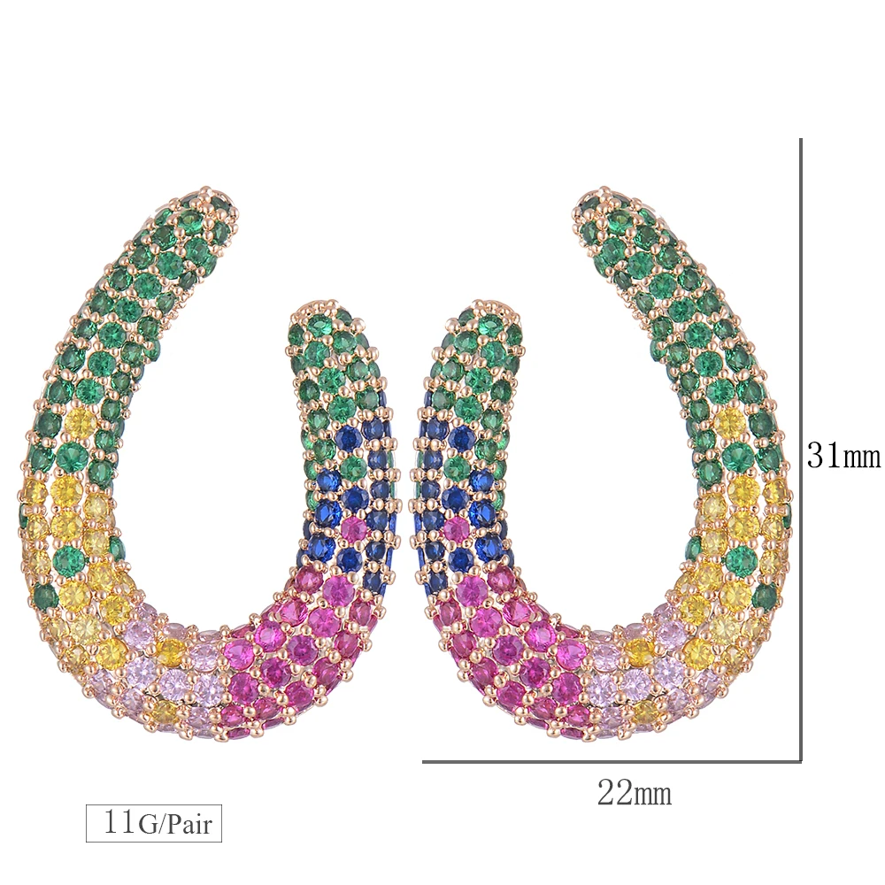 Женские серьги-гвоздики SISCATHY уникальные с фианитами ювелирные изделия для