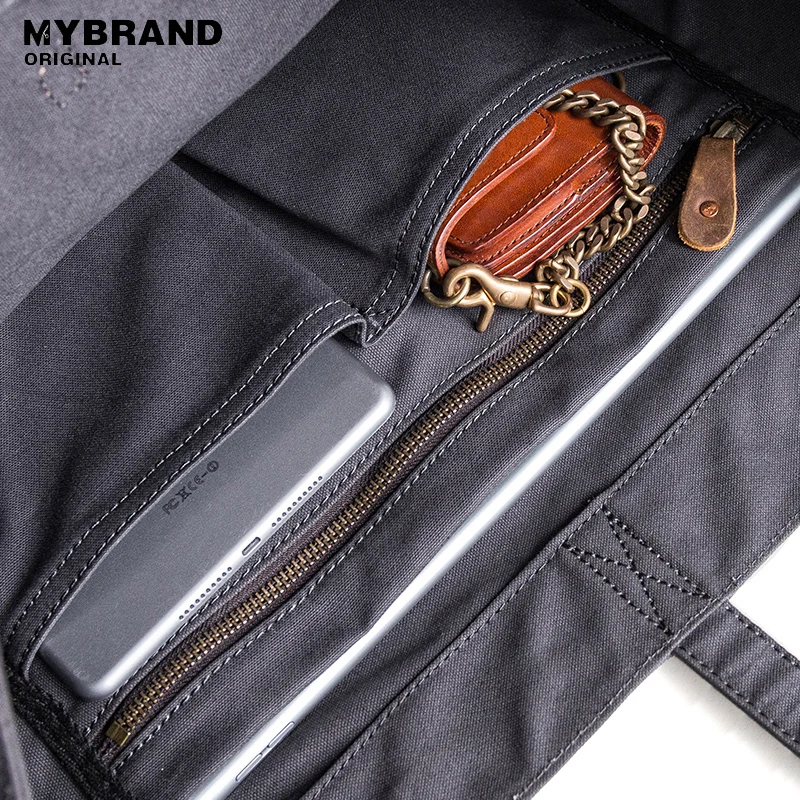 Mybrandoriginal Crossbody сумка повседневная мужские сумки высокого качества холщовый мешок