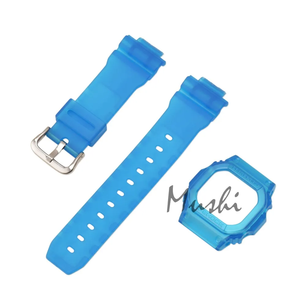 Часы Ms ремень для объектива с оптическими зумом Casio DW-5600 GWX-5600 GW-5000 цвет: черный, синий красный зеленый Для мужчин пряжкой Смотреть полоса чехол+ инструмент