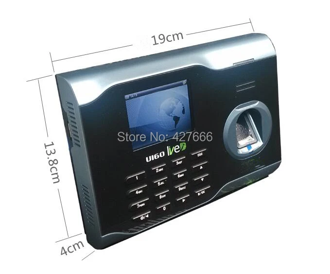 ZK U160 Фингерпринта время посещаемости wifi TCP/IP время отпечатков пальцев часы
