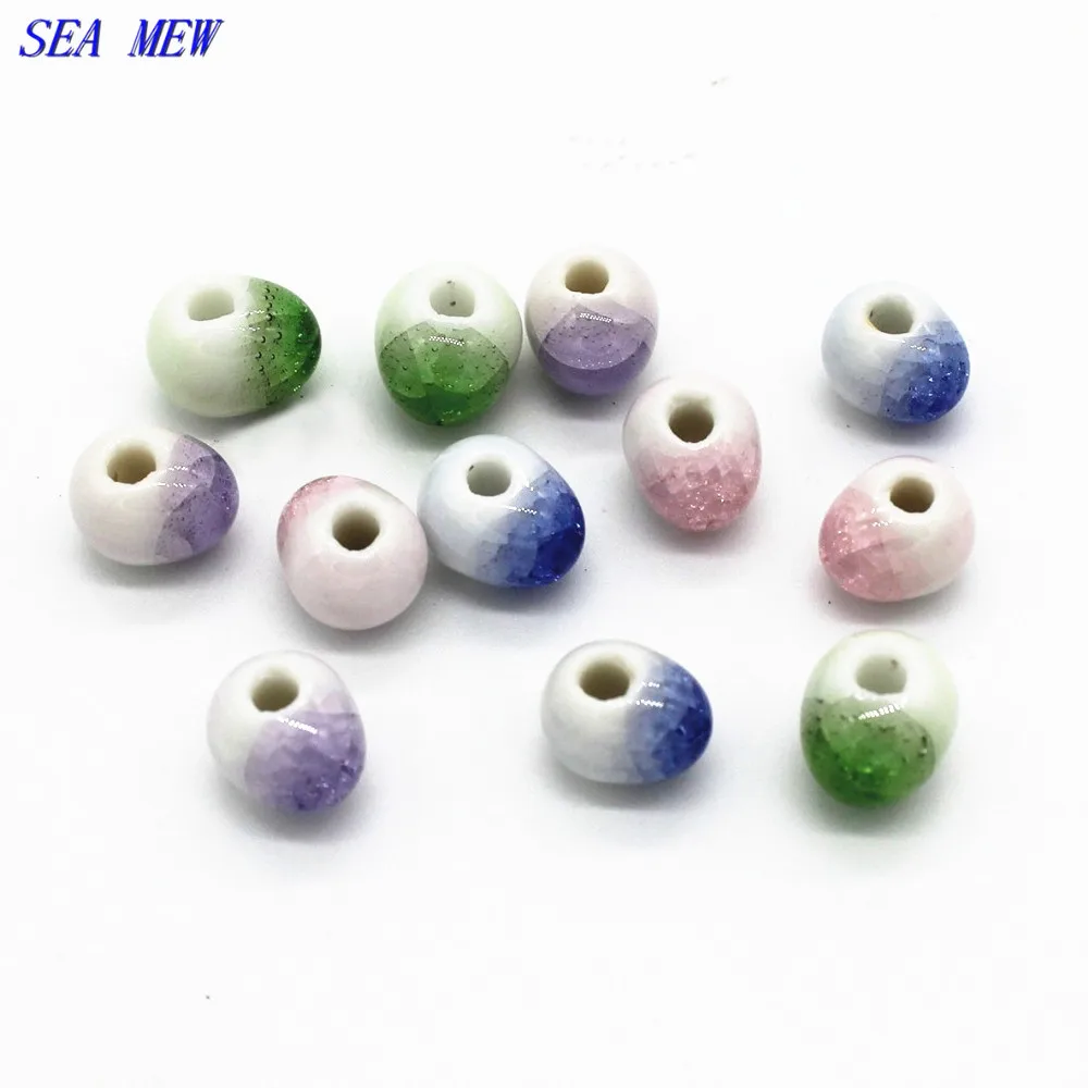 40 шт. керамические бусины 8 мм 6 цветов|loose beads|beads for jewelry makinghole beads |