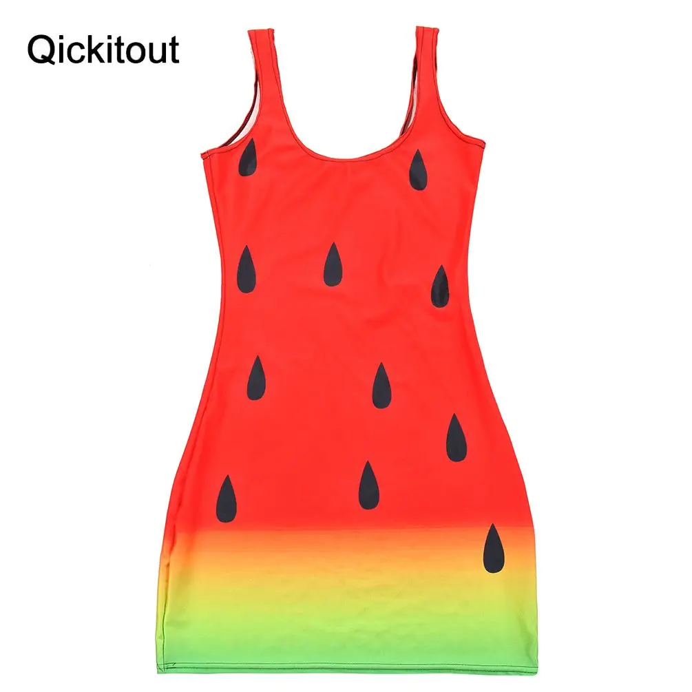 Корабль падения девушки sdress горячие Женское платье цифровой printwatermelon красный
