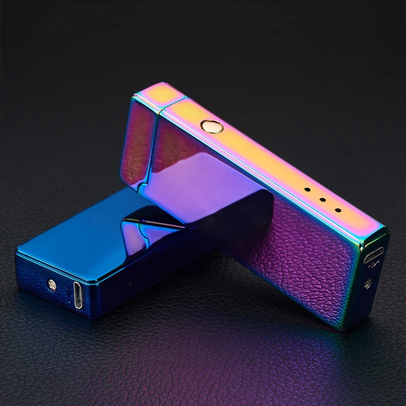 Перезаряжаемая зажигалка Usb двойная поперечная дуга электронная сигарета Зажигалка Ветрозащитная беспламенная электрическая плазменная зажигалка