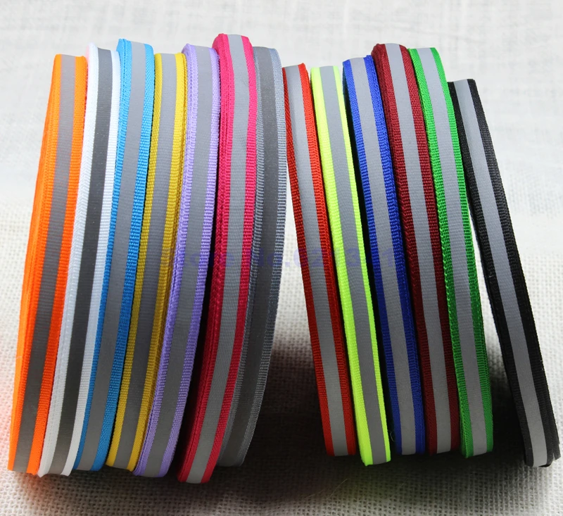 Burgundy Red Color 10mm*5mm High Bright Reflective Fabric Tape Webbing Ribbon (50 yards/lot) | Дом и сад