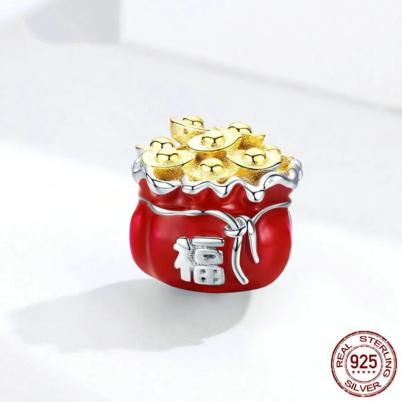 Браслет Pandora, серебро 925,, красный карп, звезда, солнце, луна, бусы, S925, сердце, ключ, девушка, Бабочка, амулеты, сделай сам, ювелирное изделие