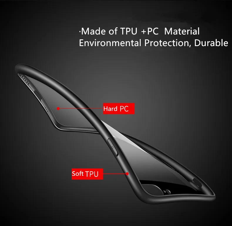 Роскошный тонкий прозрачный защитный чехол для iphone 8 7 6 6s Plus Hybrid PC + TPU бампер