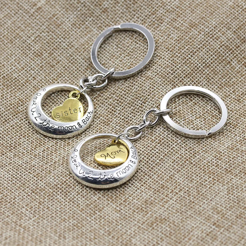 11 типов семейных ключей для папы мамы сына с серебряным покрытием гравировкой